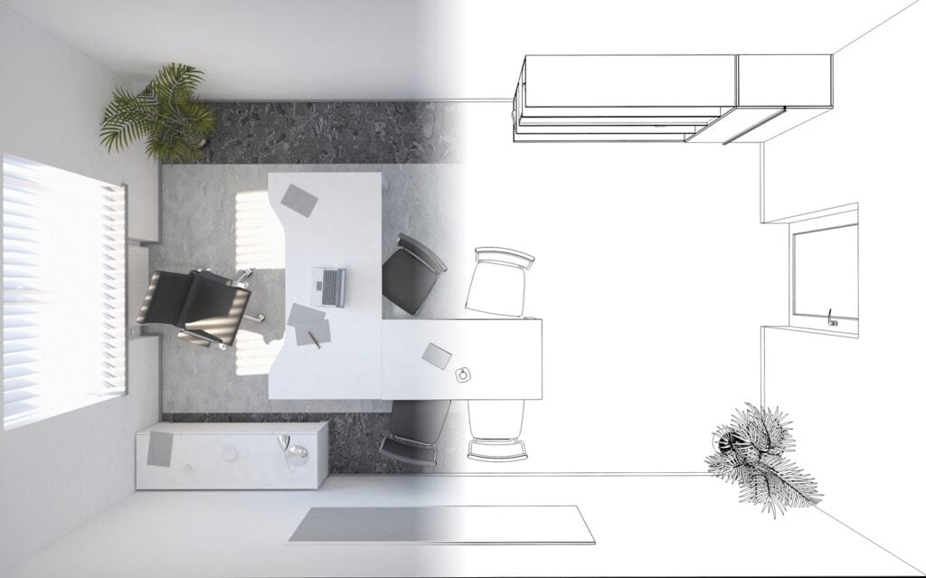 office interior visualization