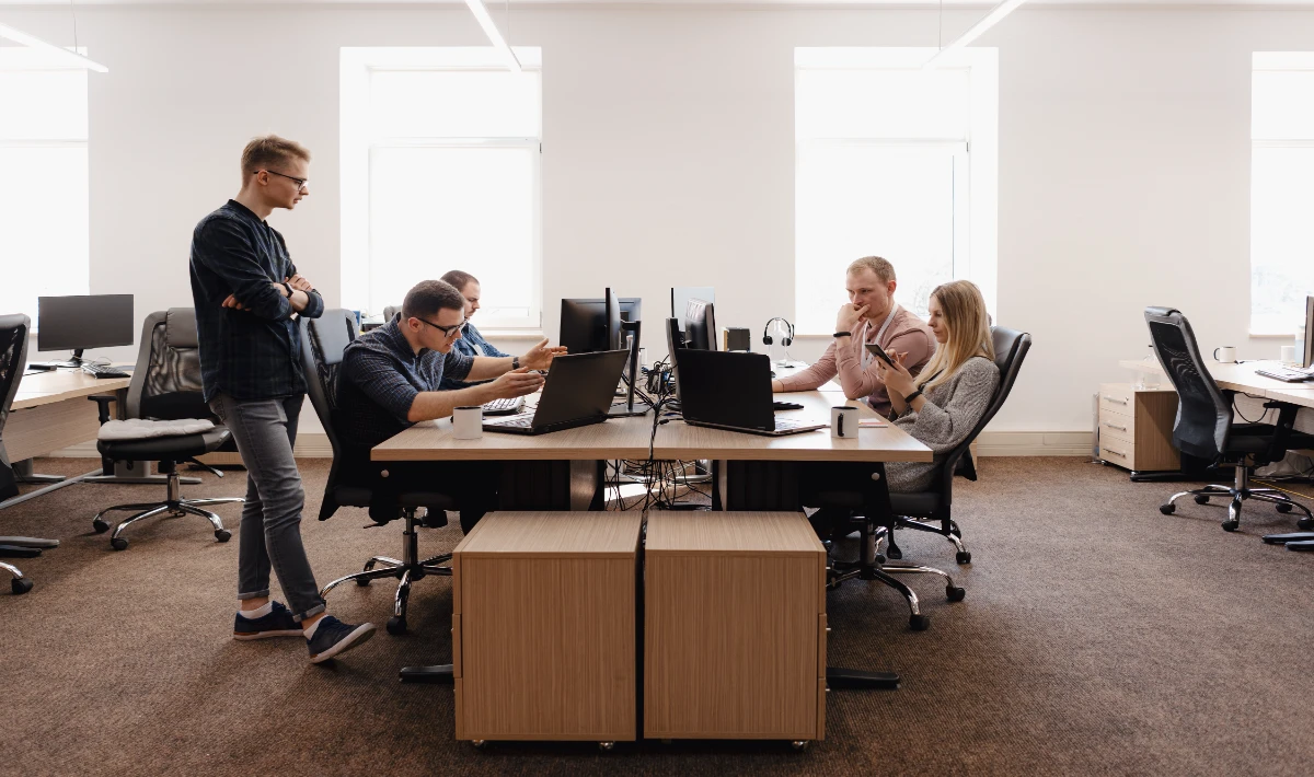 Corporate collaboration zones designed without open office overload