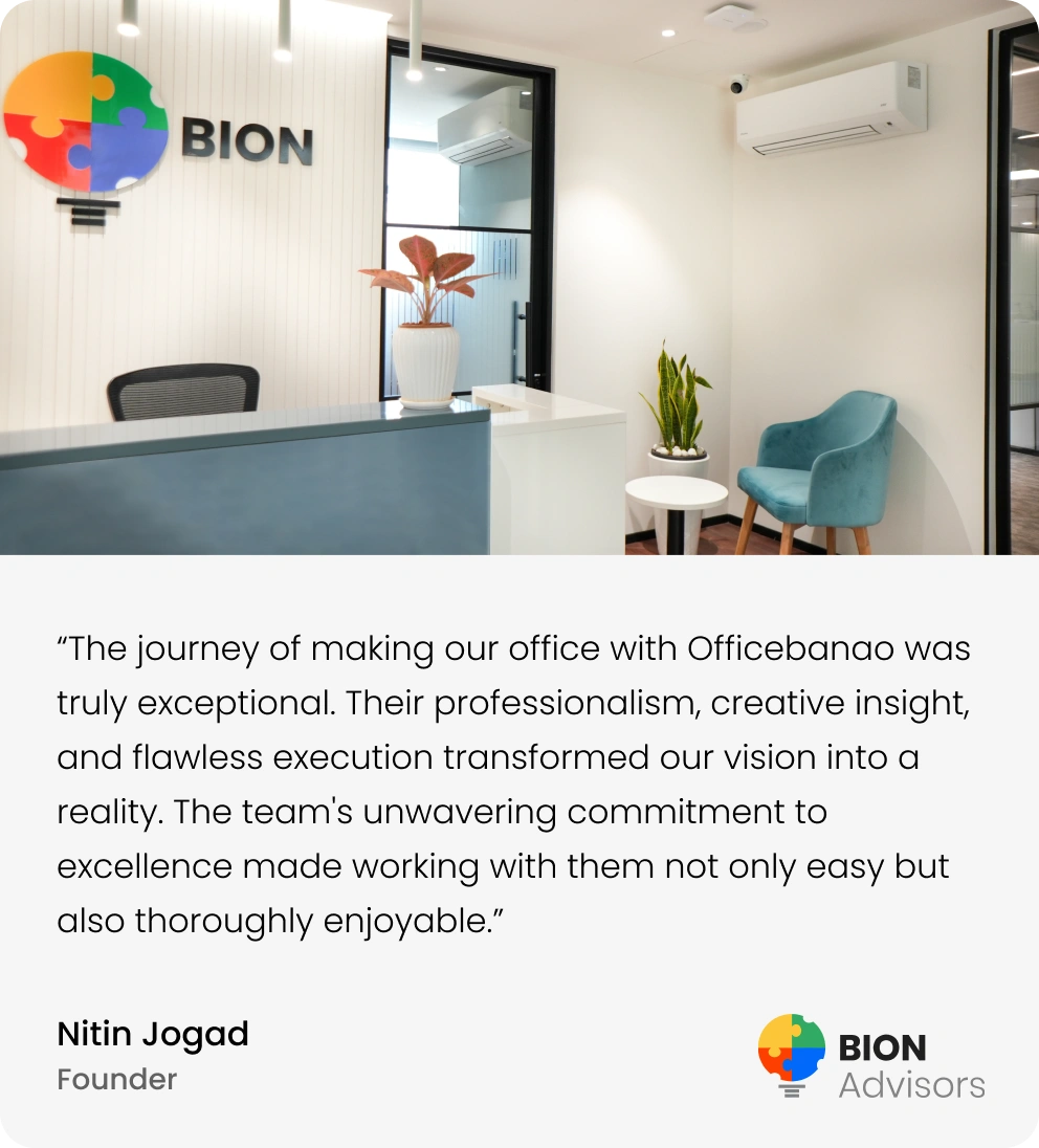 Nitin Jogad review for office interior design company by Officebanao