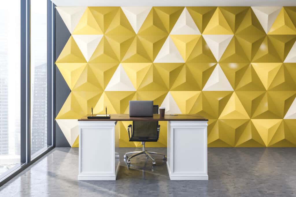 Minimalist office wall design idea