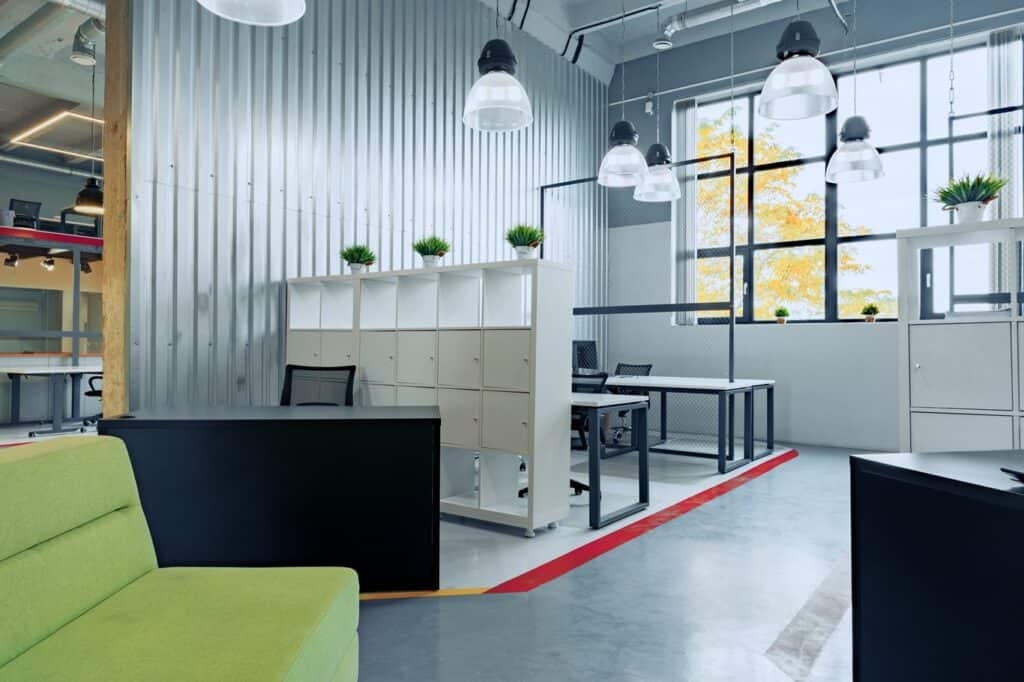modern open space office interior