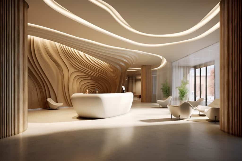 Curved and Wave Patterns Ceilling