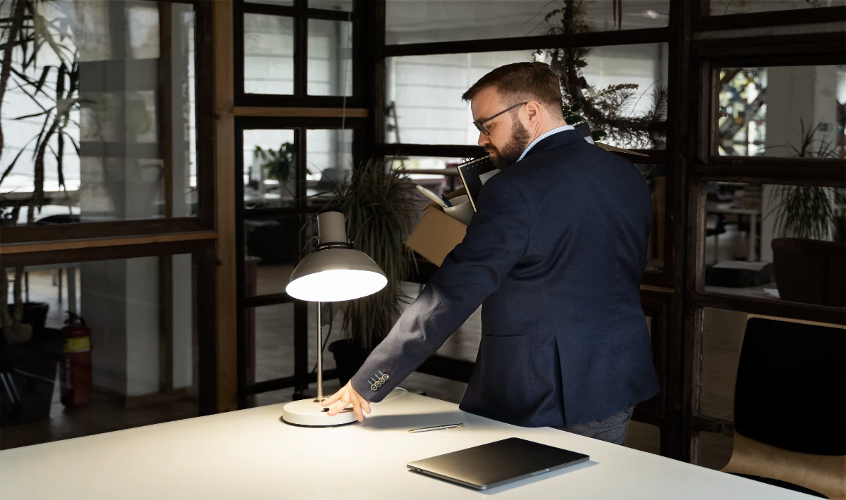 Luxury CEO office featuring statement lighting as a focal element