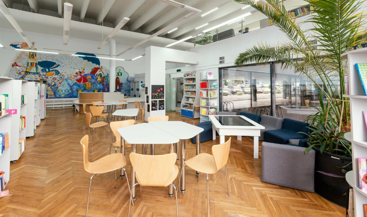 Architect office break area placement without disturbing the workflow