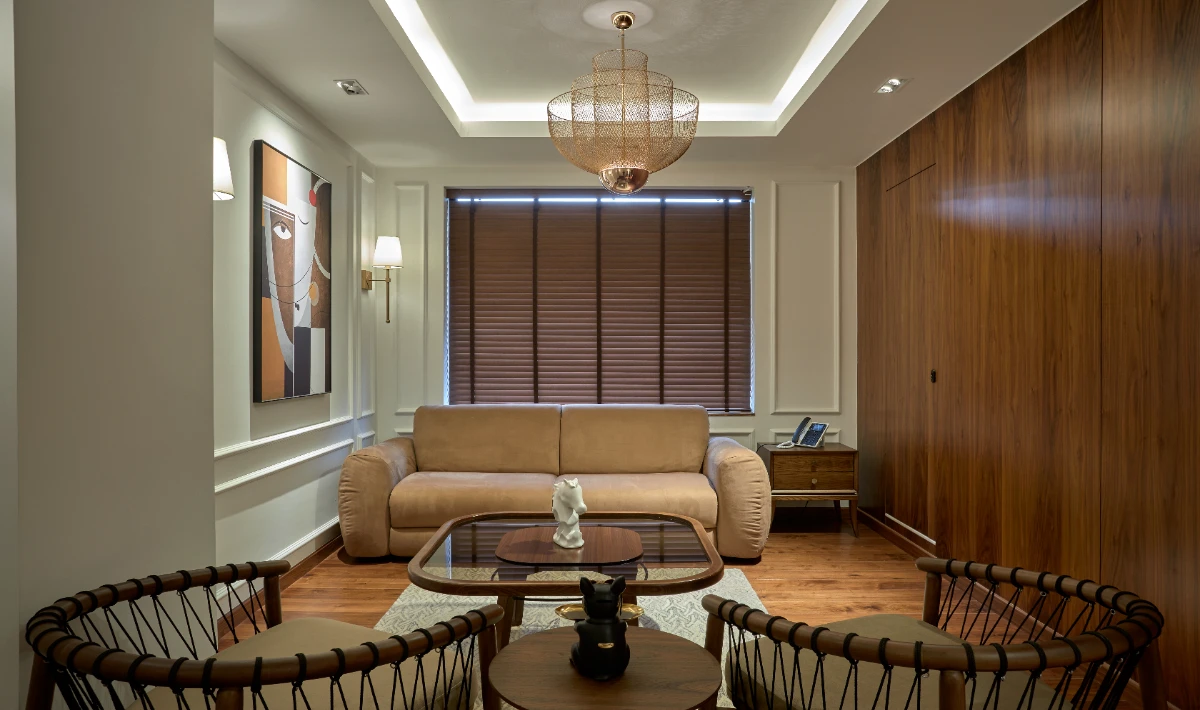 Natural finish wooden feature wall highlighting authentic wood grain