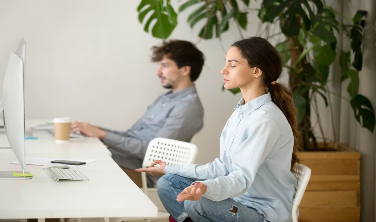Wellness-focused office zones supporting employee mental balance