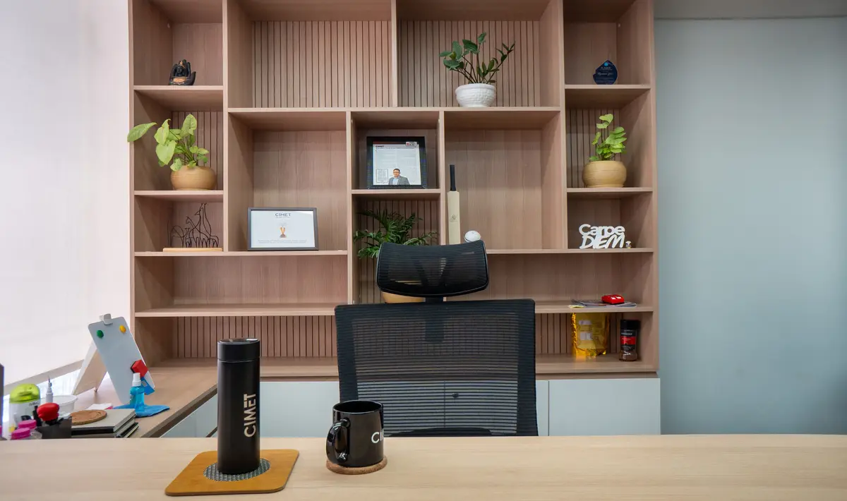 Materials and finishes defining modern office design shown through elegant interiors