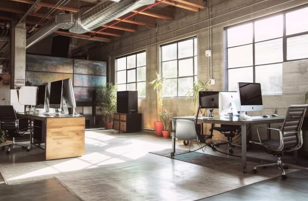 Modern design office interior concept