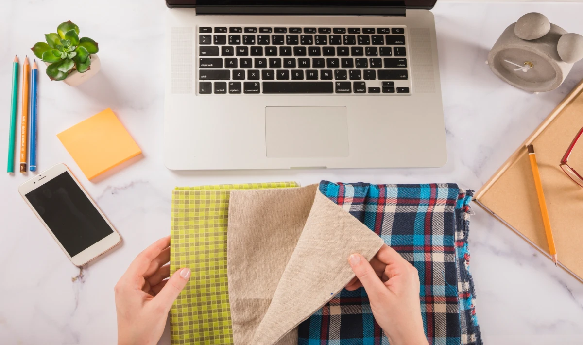 Soft table mat protecting the desk surface and adding a gentle look