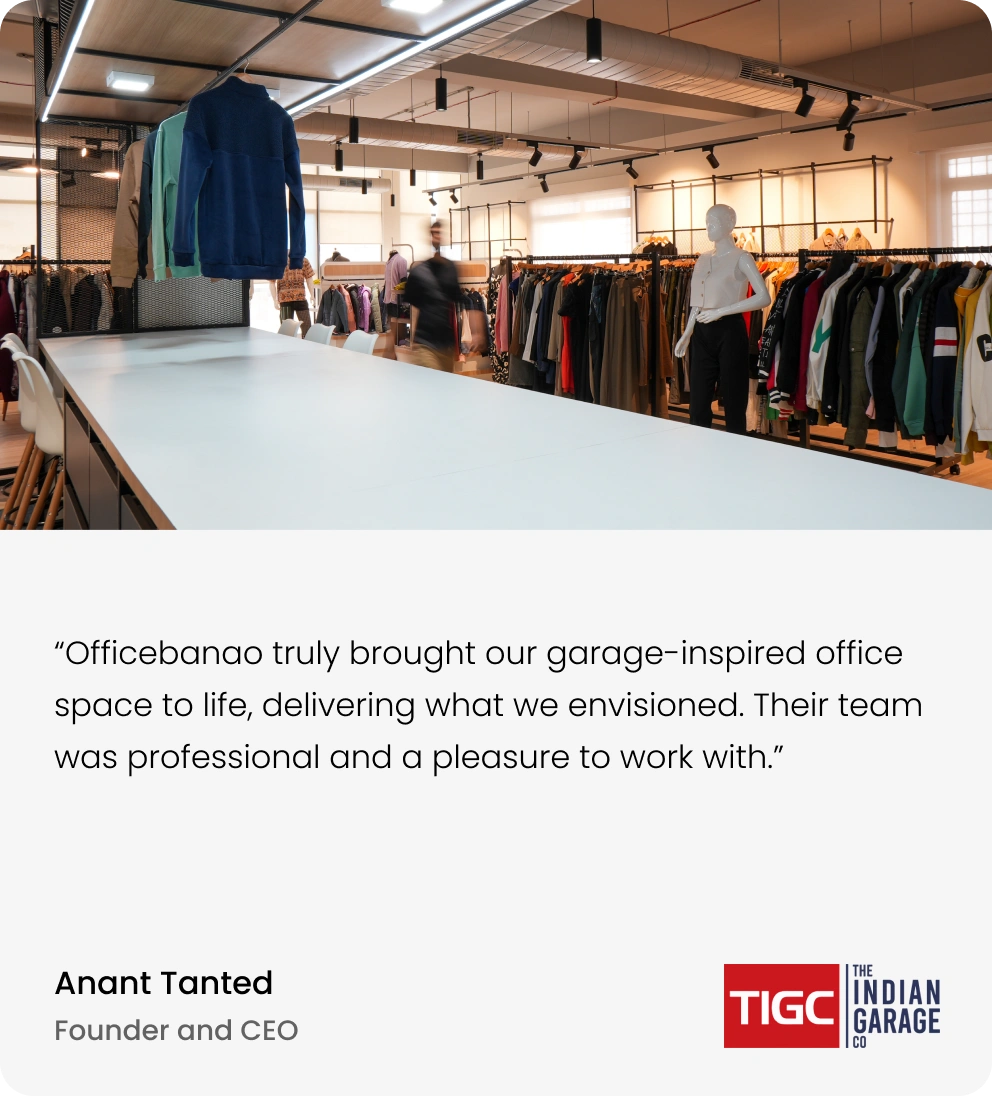 Anant Tanted review for corporate office interior design by Officebanao