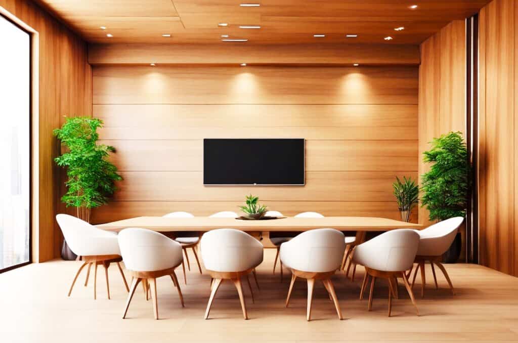 conference room with table and chairs