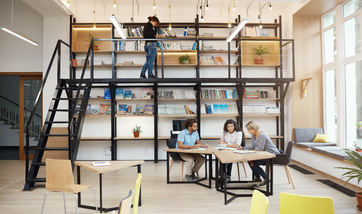 Different types of interior fit outs for workspaces based on size