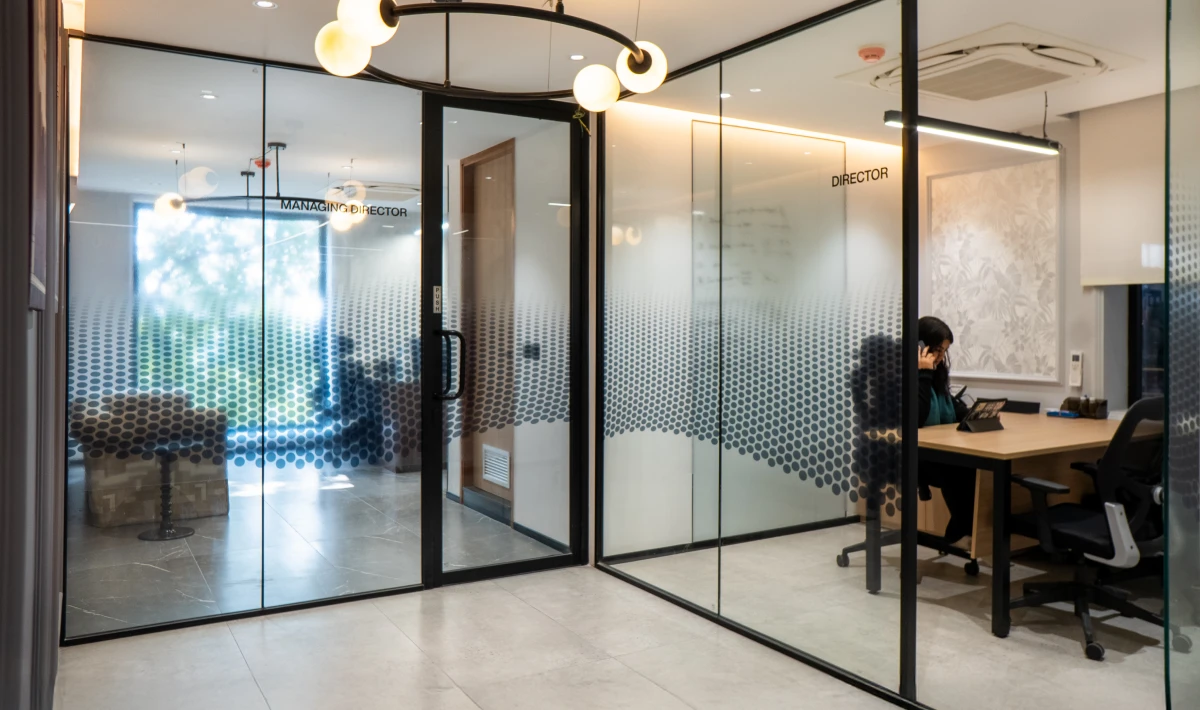 Half-Frosted Glass Door