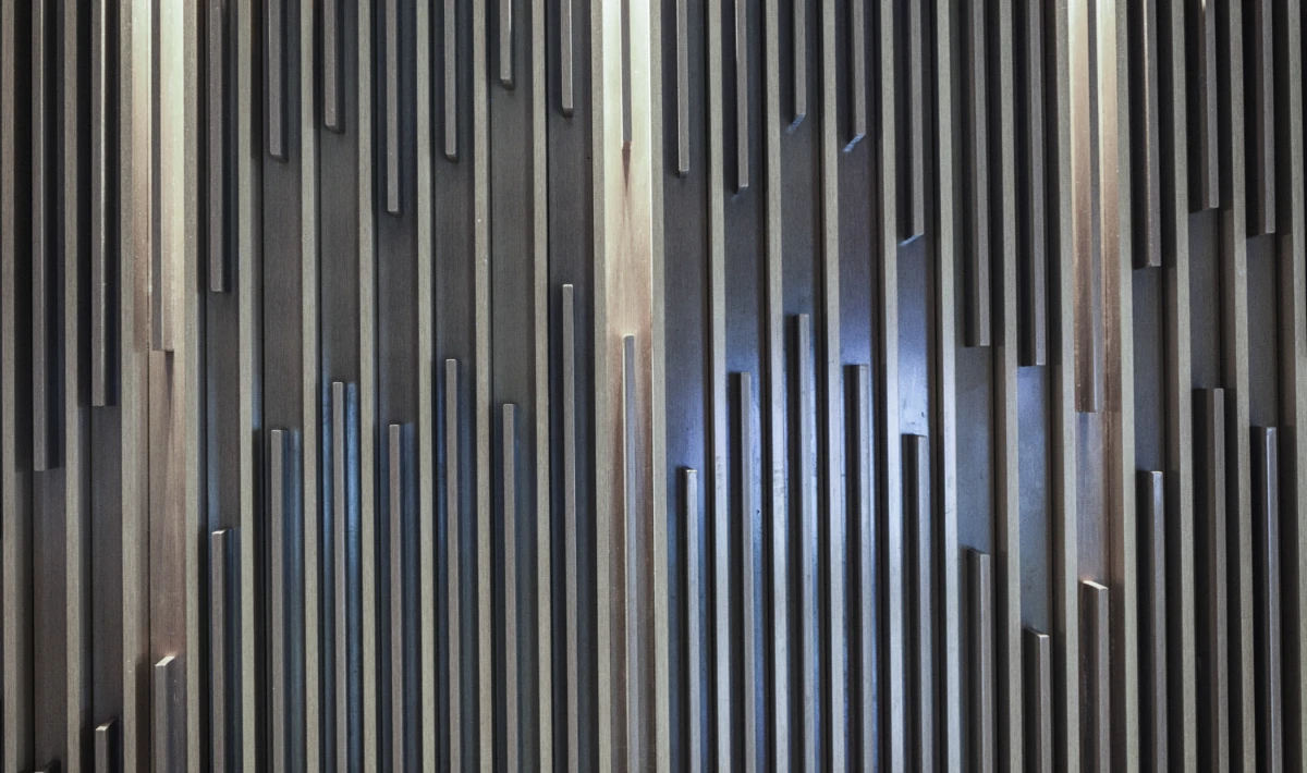 Metallic Finish Wall Panel Design