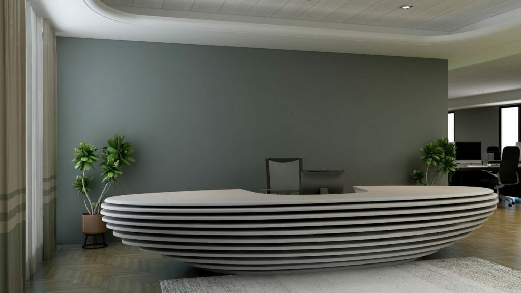 modern office reception design ideas