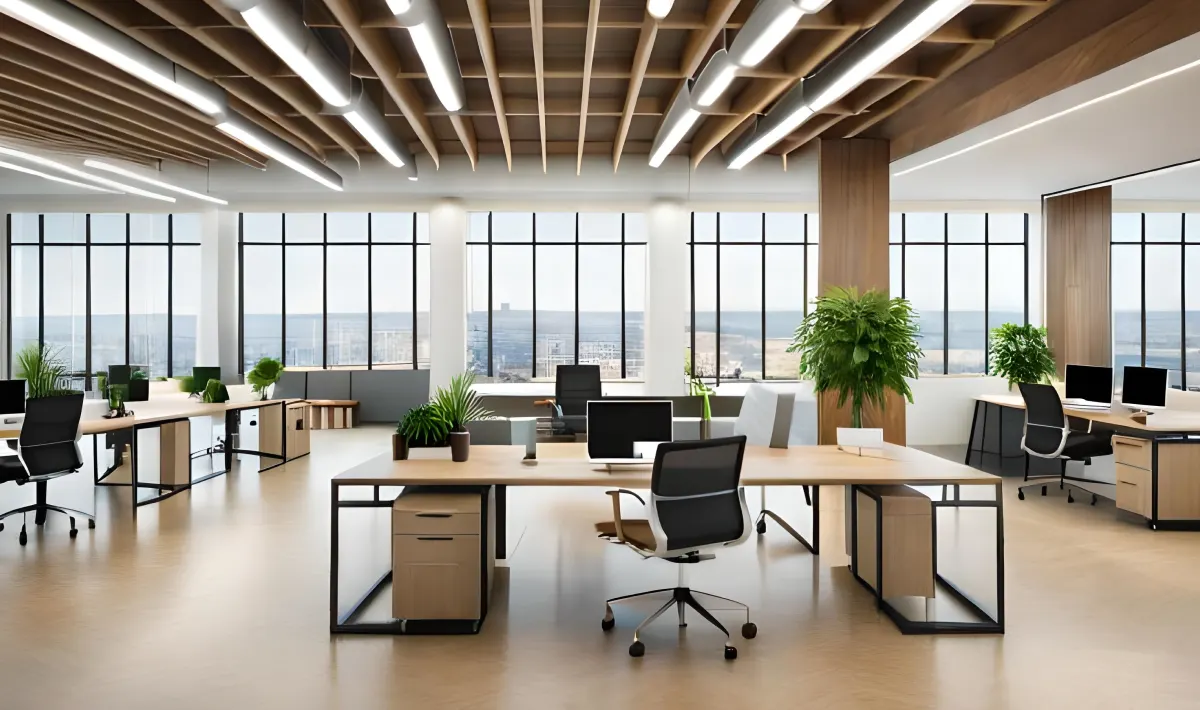 Minimal office room design layout supporting focus and daily work