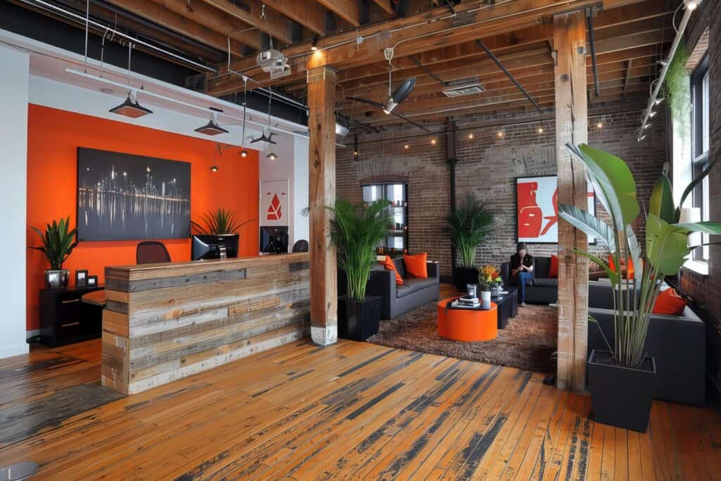 Reclaimed wood walls