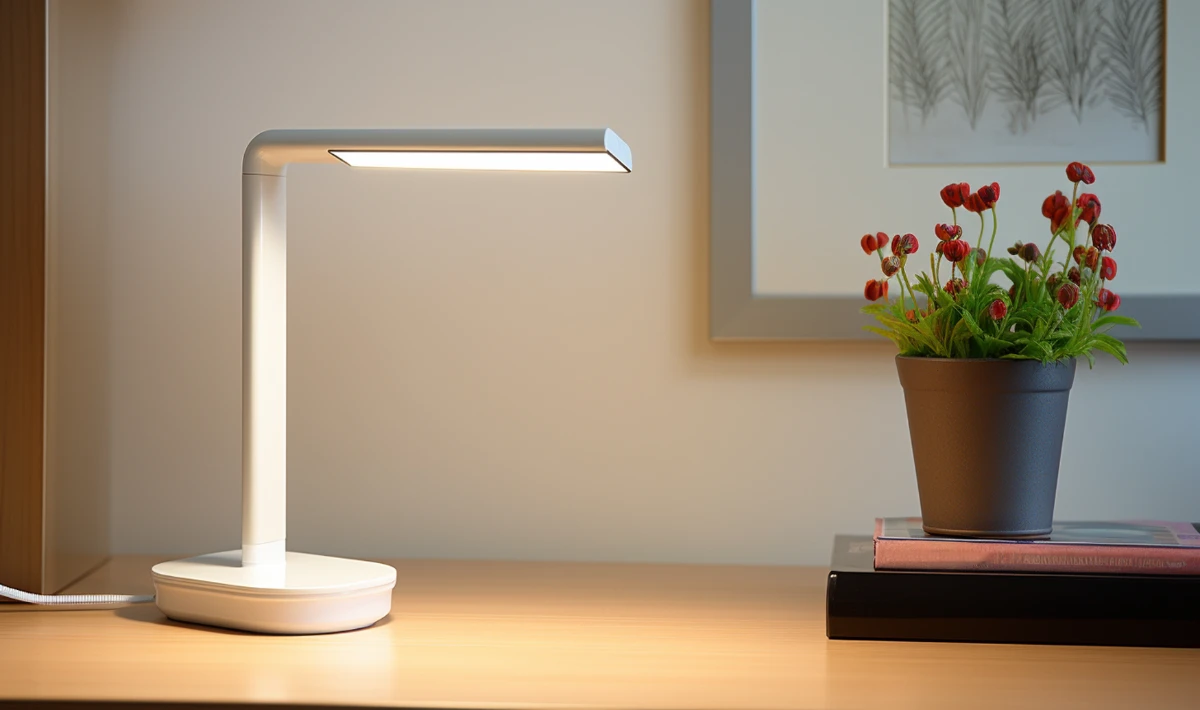 Soft glowing pocket-sized LED desk lamps creating a dreamy workspace