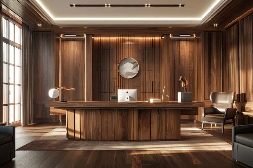 wooden ceo-office interior