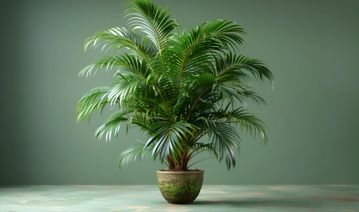 Areca palm brightening office corners with a light, refreshing touch