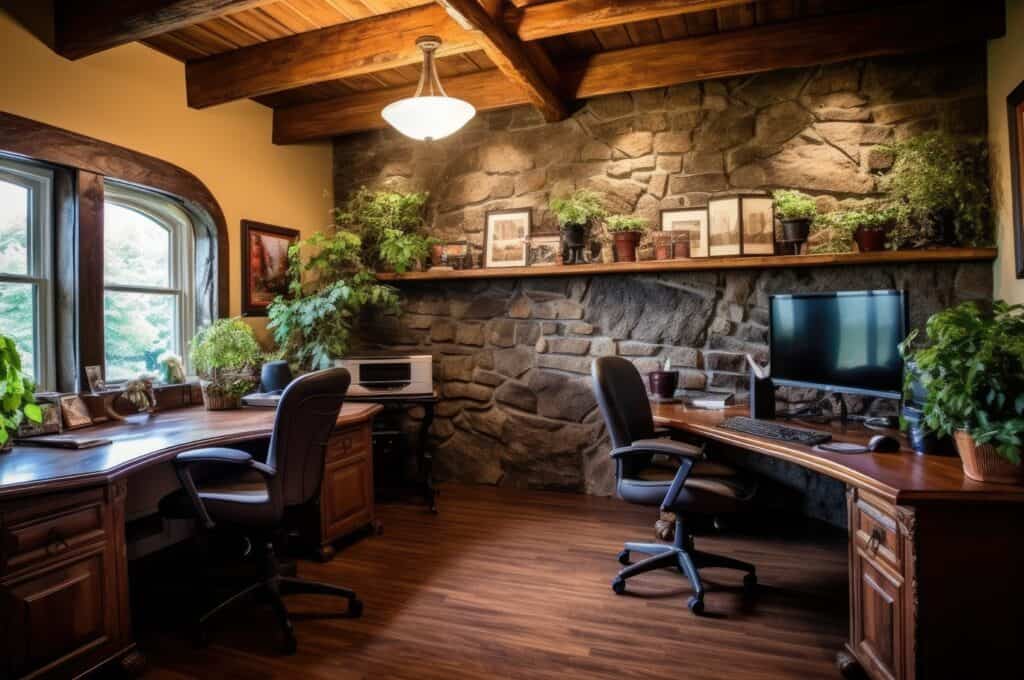Rustic office interior design