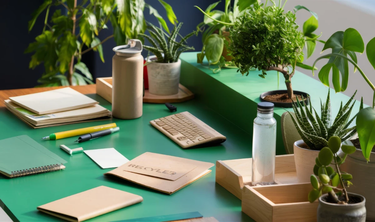 Eco-friendly office using simple and long-lasting materials