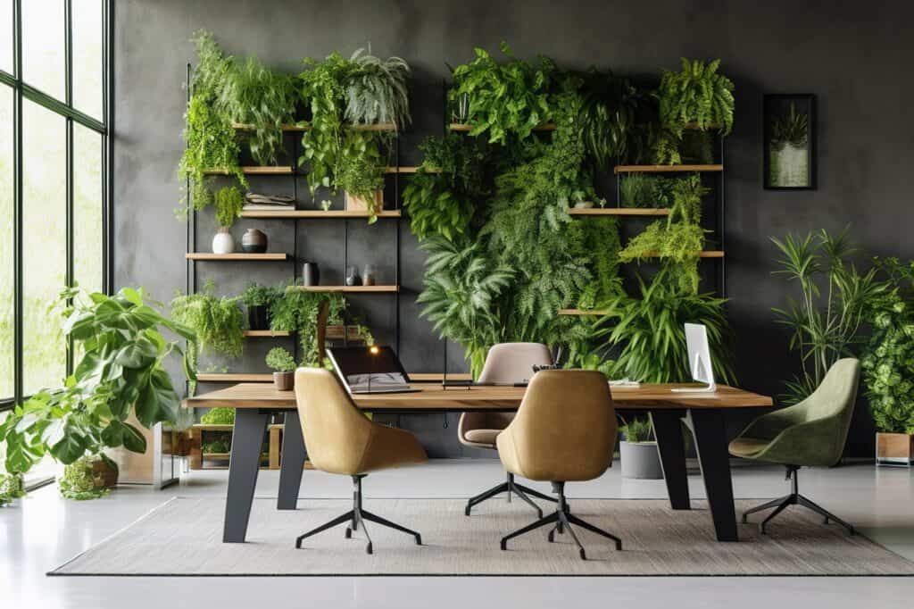 biophilic modern office interior
