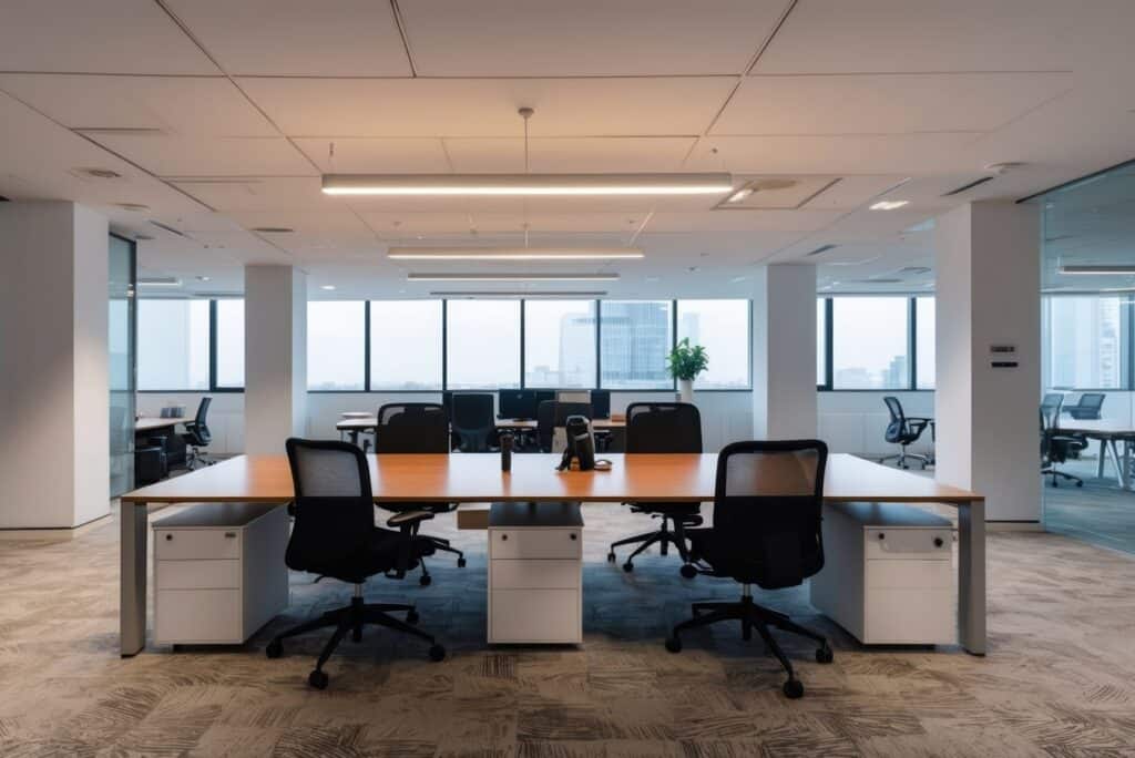 Modern open office layout