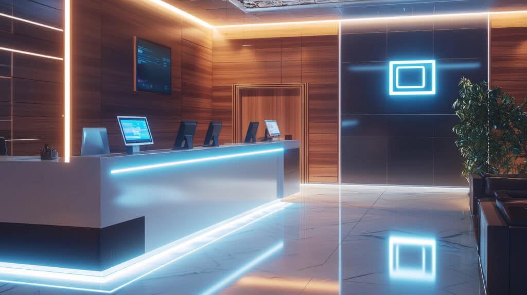 High-tech office reception