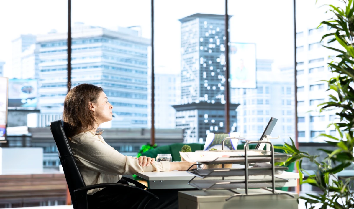 CEO office planned around natural daylight flow for balanced work