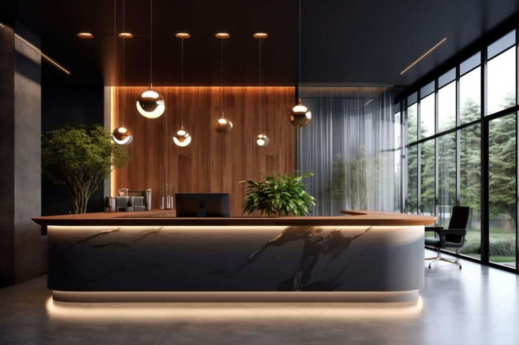 modern office reception ideas