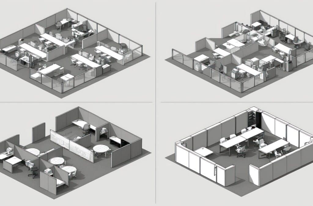 office space layout Ideas