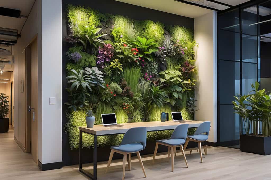 Biophilic wall design idea
