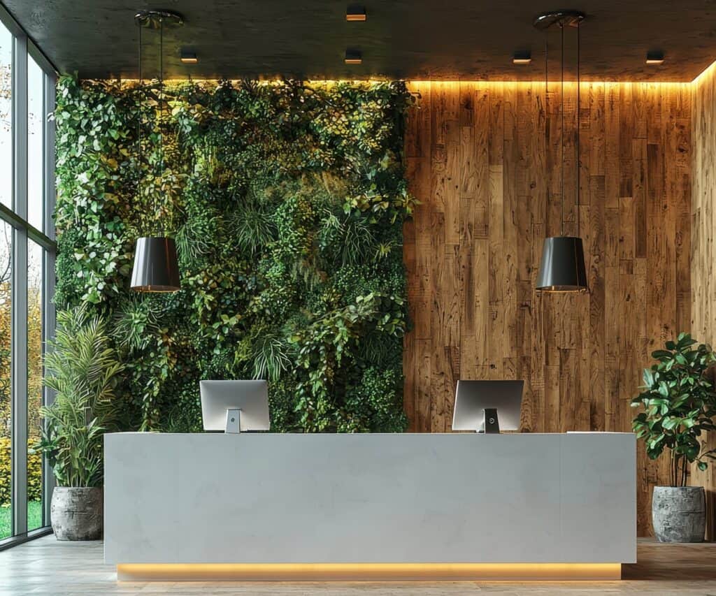 nature inspired office reception