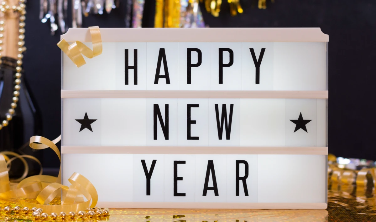 Office countdown display board adding excitement for the New Year