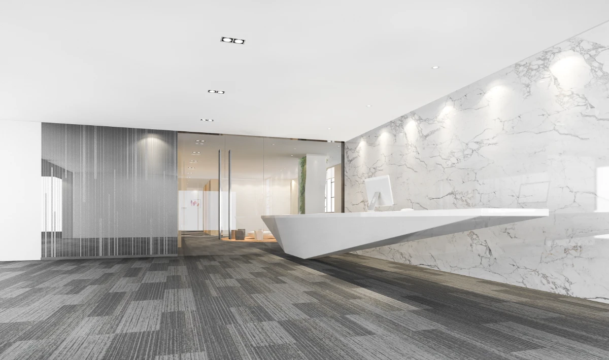 Office wall tiles design with commercial tiles for modern workspaces