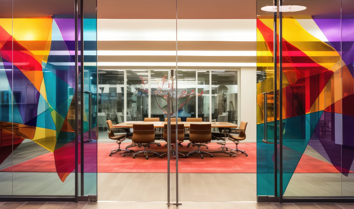 Glass Door with Color Tint