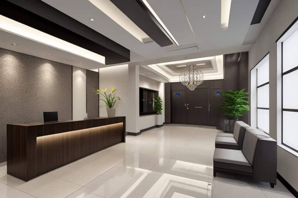 Office Reception Ceiling Design