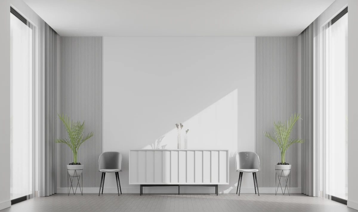 White office wall tiles reflecting light for clean open spaces now