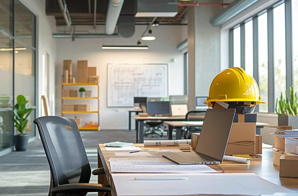 small construction office interior