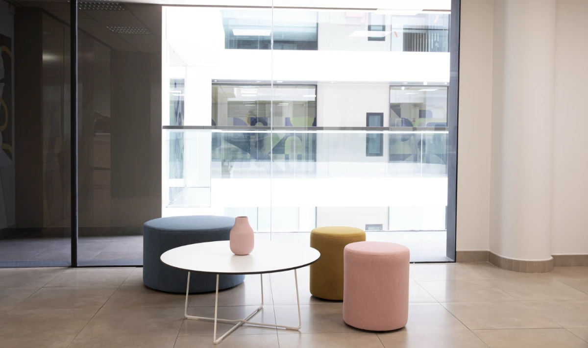 Office interior design showcasing company style in a simple way