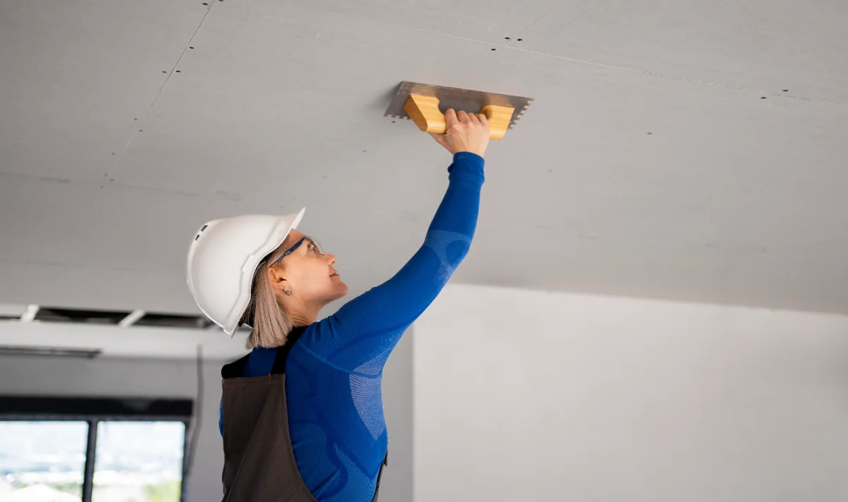 Plaster of Paris false ceiling with creative shapes for aesthetics.