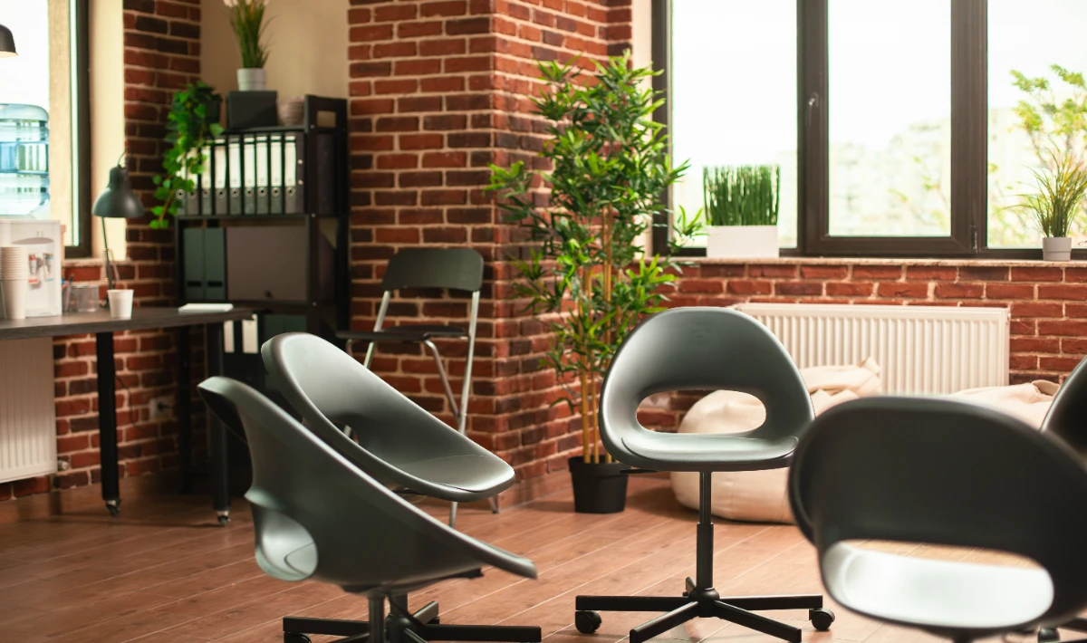 Calming office colours designed for private offices and wellness rooms