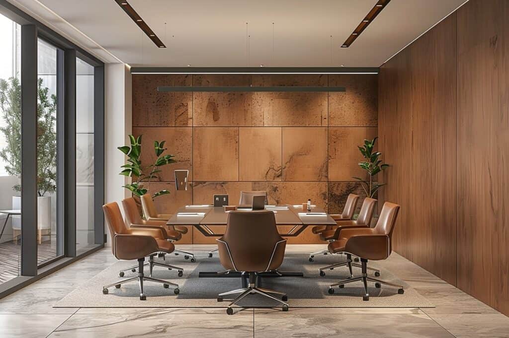 stylish coworking office conference room