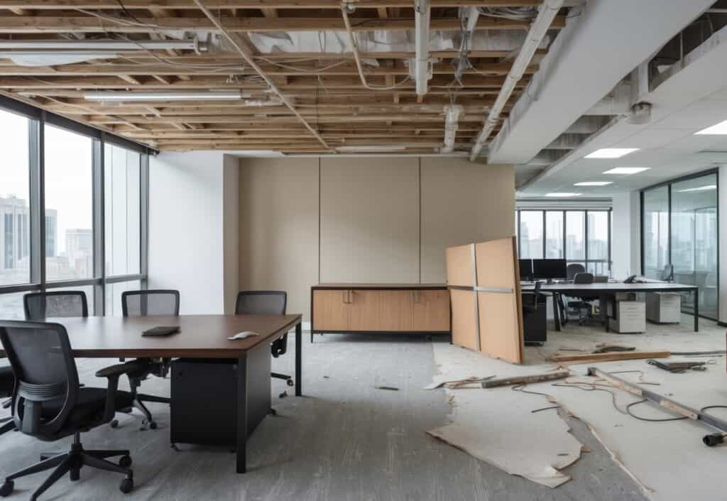 office interior under renovation